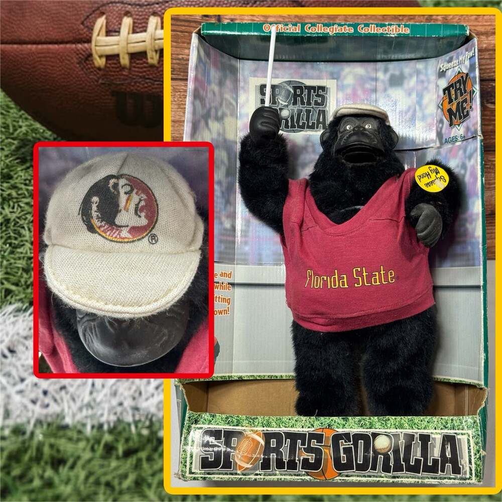 Gemmy Florida State Seminoles Dancing Gorilla Musical NOS NIB Vintage 1998